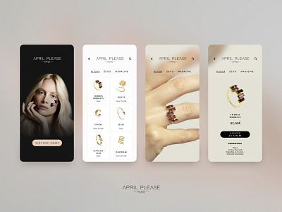 April Please · App design app app design branding design jewelry product product design