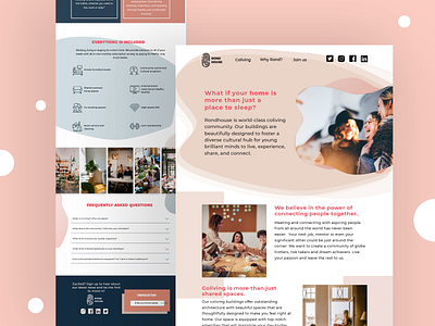 RONDHouse Landing page branding design landingpagedesign ui web website design