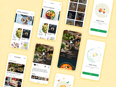 Vegetarian Recipe App clean design