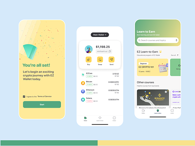 Crypto Wallet Mobile clean design mobile app ui visuak