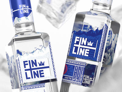 FINLINE vodka alcohol alcohol branding belarus bottle design drink finland minsk mountain package design packaging vodka znakovy