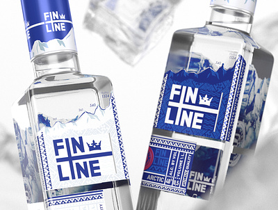 FINLINE vodka alcohol alcohol branding belarus bottle design drink finland minsk mountain package design packaging vodka znakovy