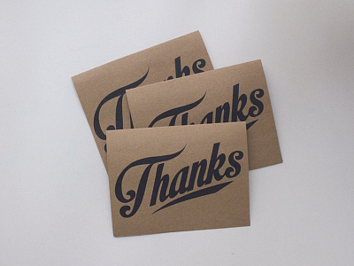 Thank you notes brownpaper cards recycled thanks thankyou typography