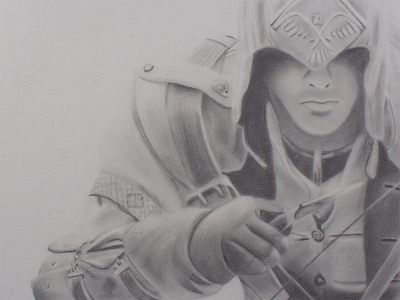 Assassins Creed pencil portait assassinscreed fineart graphite pencil ubisoft videogame