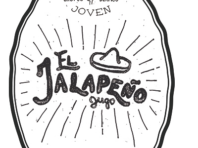 El Jalapeno Jugo handdistressing handlettering handtype label labeldesign lettering packagedesign