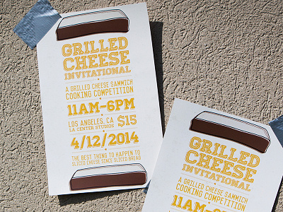 Grilled Cheese Cooking Contest Event Poster eventposter grilledcheese poster sandwich