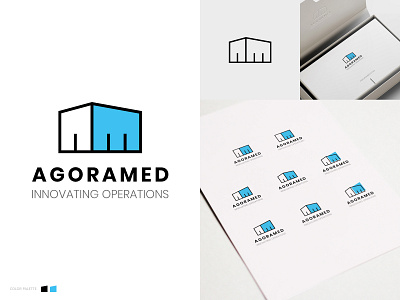 AgoraMed branding building design health healthcare hospital house identity logo logodesign logotype medic medical outline structure