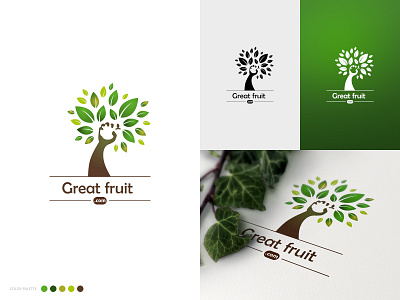 Great fruit apple branding fruit great identity logo logodesign nature negative space platform tree win winner