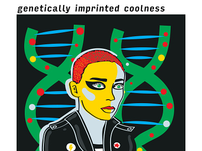 Genetically Imprinted Coolness colorful coolness design digital editorial fashion graphic illustration science vector
