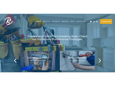 Maintenance for your Home. electrical electrical service home maintenance maintenance page plumber service ui uidesign ux design website