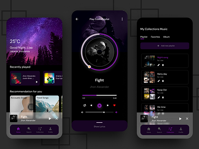 Music App Dark Theme