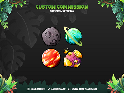 Twitch Emote Commission Chibi Planets art cartoon character characterdesign chibi cute doodle drawing illustration procreate