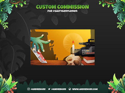 Twitch Overlay Commission Chibi Halloween art cartoon character characterdesign chibi cute doodle drawing illustration procreate sketch