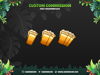 Twitch Emote Commission Chibi Beer art cartoon character characterdesign chibi cute doodle drawing illustration procreate sketch