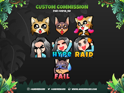 Twitch Emote Commission Chibi Girl art cartoon character characterdesign chibi cute design doodle drawing illustration procreate