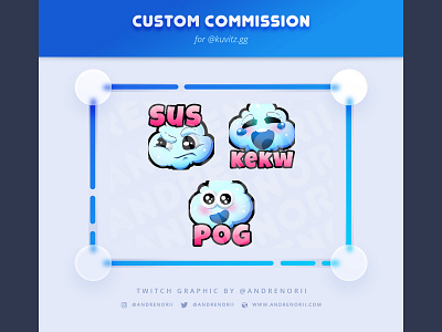 Twitch Emote Commission Chibi Cloud art cartoon character characterdesign chibi cute doodle drawing illustration procreate sketch