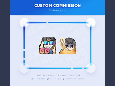 Twitch Emote Commission Chibi Girl art cartoon character characterdesign chibi cute doodle drawing illustration procreate