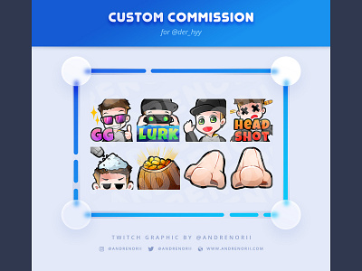 Twitch Emote Commission Chibi Boy animal art cartoon character chibi design doodle draw drawing illustration logo