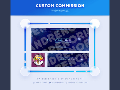 Twitch Banner Commission Galaxy art cartoon character characterdesign chibi cute doodle drawing illustration procreate