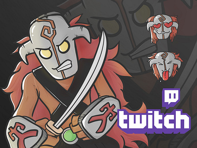 Twitch Emoticon/Subbadge Banner design dota emoticon fiverr illustration procreate subbadge twitch