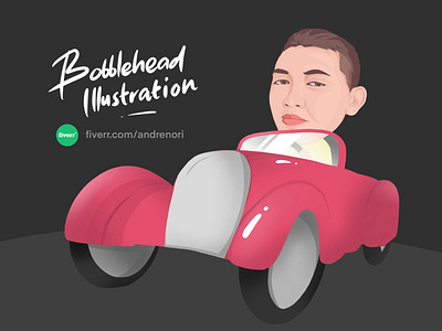 Bobblehead Caricature Illustration