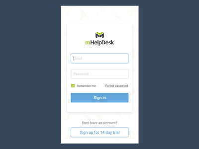 Sign-In Screen mobile sign in sign up ui
