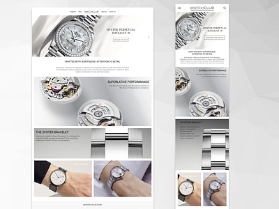 Watch website concept figmadesign shop site watch web design
