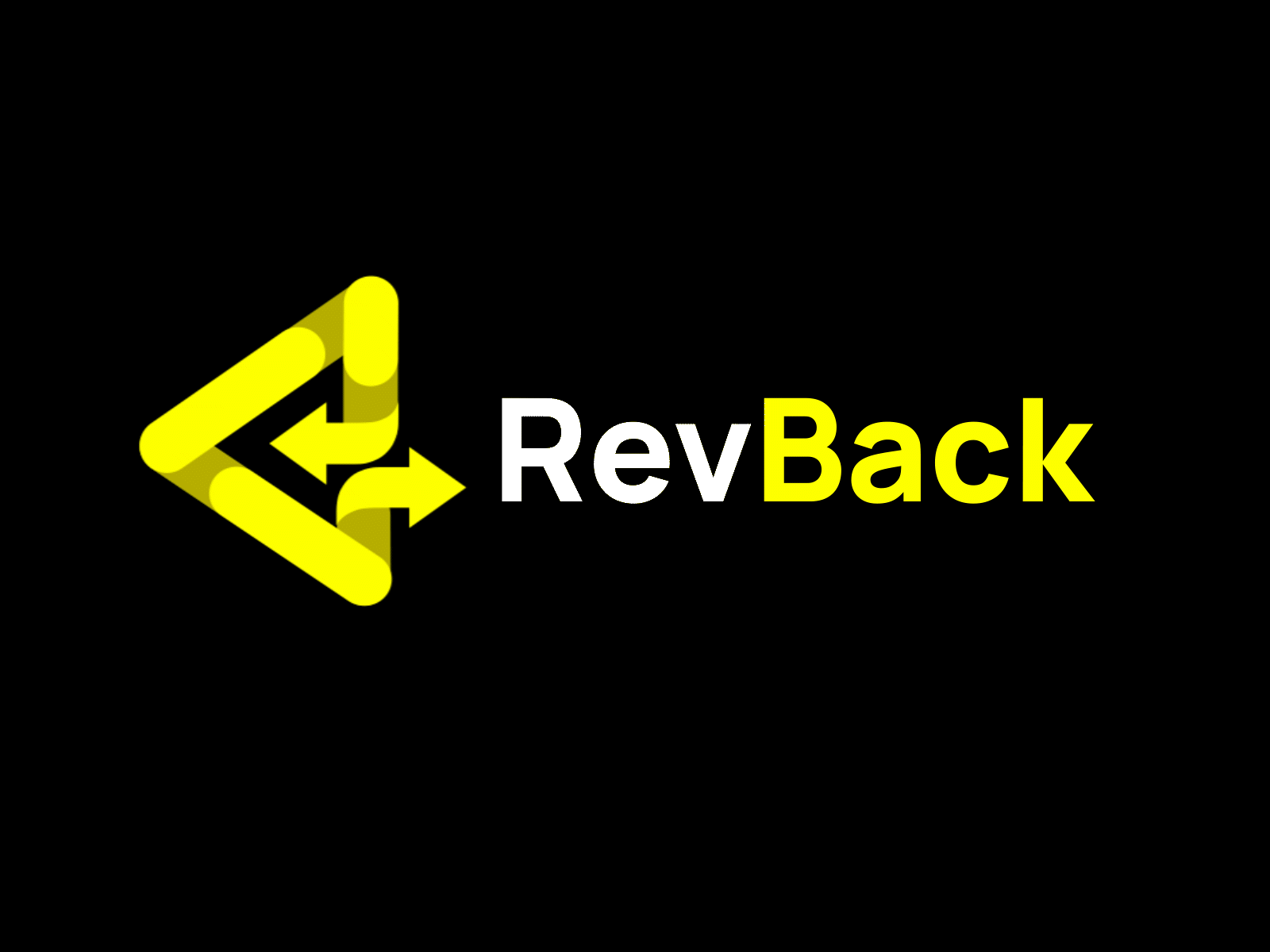 Logo design for RevBack mobile app animation app app screen logo mobile mobile app yellow