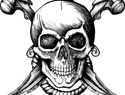 Headskull design handdrawing illustration logo minimal vector