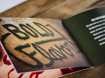 Bold Flavors brochure food pizza print typography