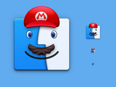 Finder Mario design finder icon mario nintendo odyssey