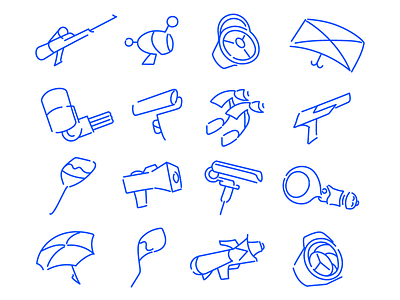 Splatoon Weapons Icons design icon iconography minimal minimalist nintendo outline splatoon