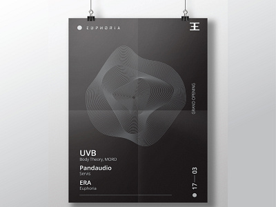 Euphoria - Grand Opening / Poster 2018 branding design illustration music musician techno typography