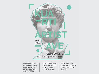 Kuarti i Artistave / Poster Design 2019 art design illustration music typography vector