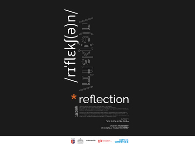 Exhibition "REFLECTION" Curated by Era & Dea Buza -Poster Design design exhibition illustration typography vector