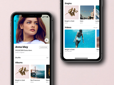 Music Store iPhone X app design ios iphone x mobile music store prototype wireframe