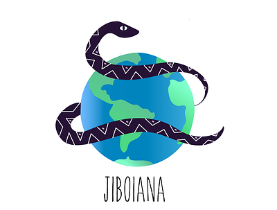 Jiboiana amazon amazonia association earth environment flat illustration logo logodesign planet snake terre ui
