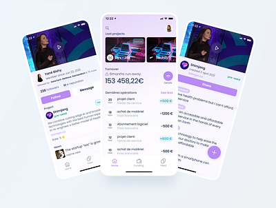 All in branding investment purple ui ux women