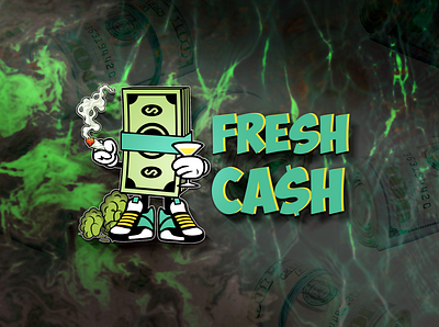Fresh Cash branding design illustration logo logodesign poster art