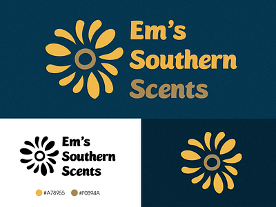Em's Southern Scents brand identity branding design illustration logo logodesign photoshop typography vector