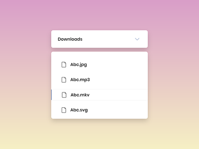 Dropdown DailyUI 027