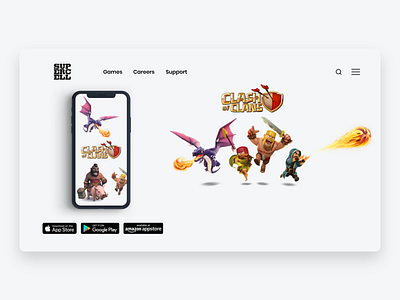 Supercell Concept adobe adobe xd app design figma adobe xd branding design frontend minimal ui ux web website