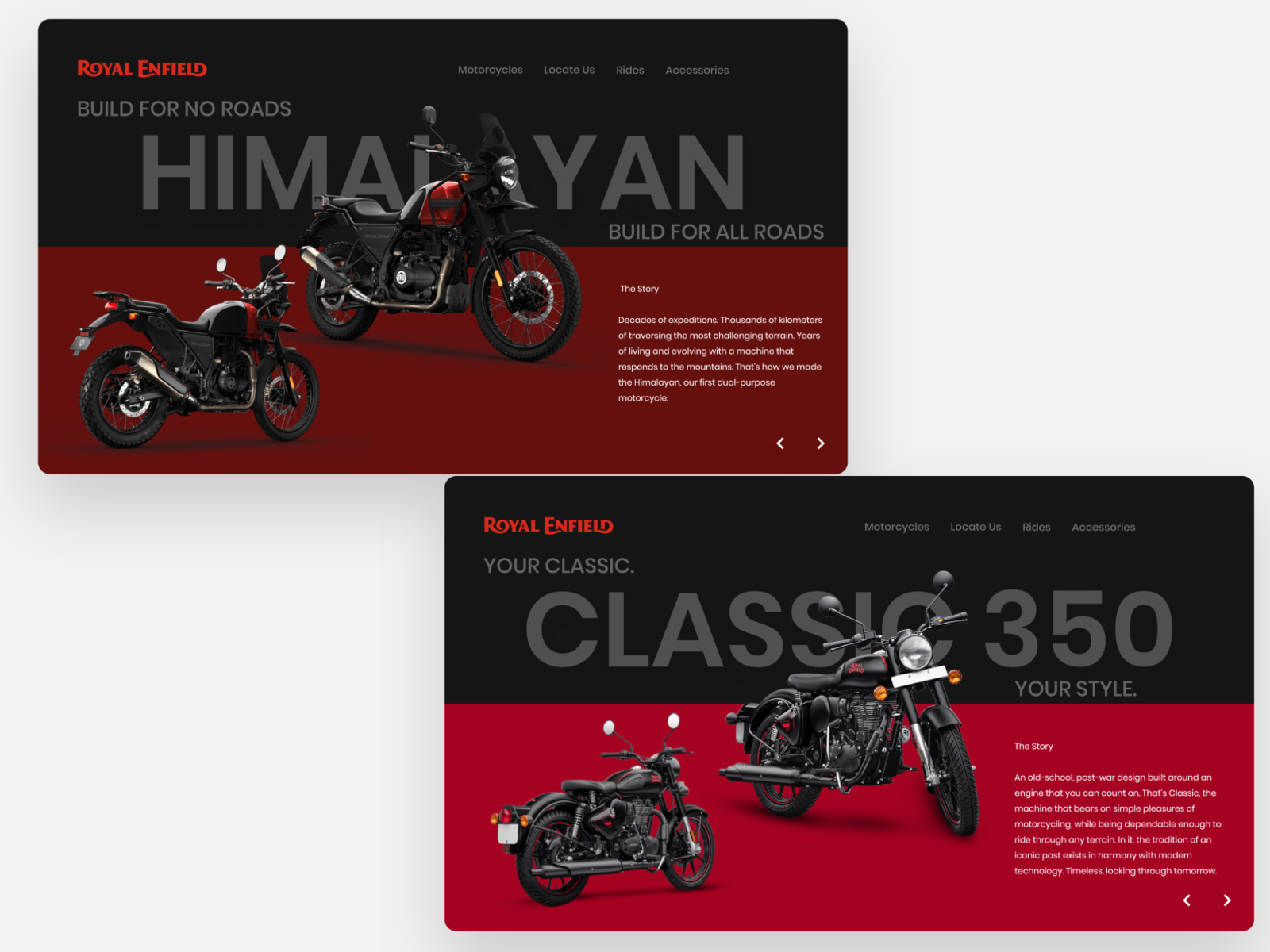 Royal Enfield Website - Concept By Sachin S Nair On Dribbble