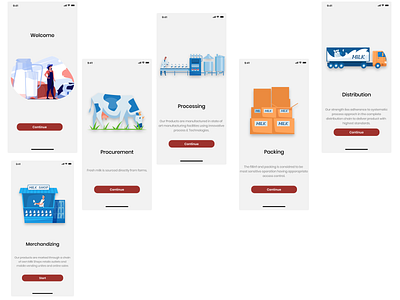 Milk Store App Onboarding - Concept