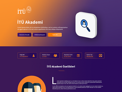 ITU Softwares Landing Page education logo ui university ux web