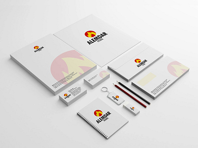 Stationary Design brand card design envelope fire gas grahipic identity identiy illustration logo stationary