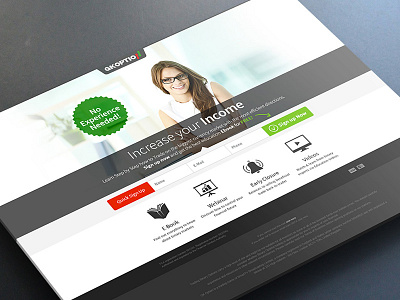 Landing Page Design banner business design forex form green icon landingpage lp manipulation ui web