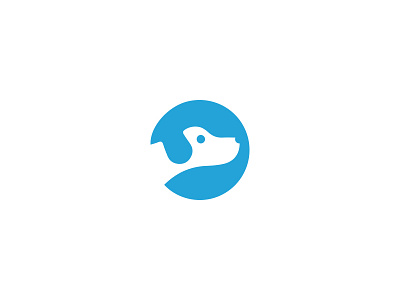 My new company logo animal blue business comapny design dog flat gestalt logo minimal space