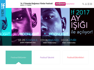 !f istanbul 2017 web design !f app festival film if istanbul minimal ui web website