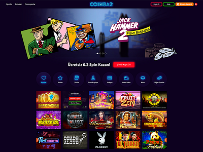 Crypto Casino web design